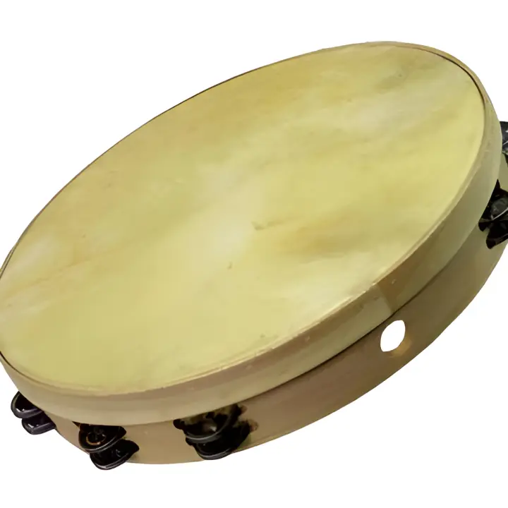 Pandereta (frame drum) Ø40 Cm, 24 Pares de sonajas de acero inoxidable - 1