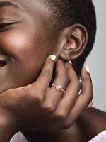 Brillante Elevado - Baño de Gold Rose de 14K Pandora - Anillo Corazón - details 1