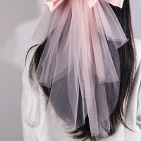 Diadema De Princesa Rosa Con Lazo Para Boda Y Fiestas Elegante Joyería De Pelo Para Mujeres Vestido De Novia Accesorio De Cabeza Para Damas De Honor - details 4