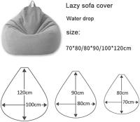 Beanbag Funda para sofá Lazy Recliner Funda para sofá Fundas para sillas de Tela Fundas para Sillas sin barro Puf para asiento Puff Tatami Muebles de salón (Azul, 70 × 80 cm) SSIT - details 3