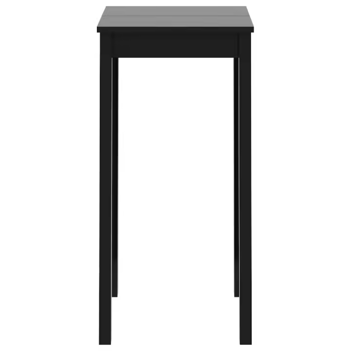 vidaXL Mesa alta de bar negra de MDF 55x55x107 cm - 1