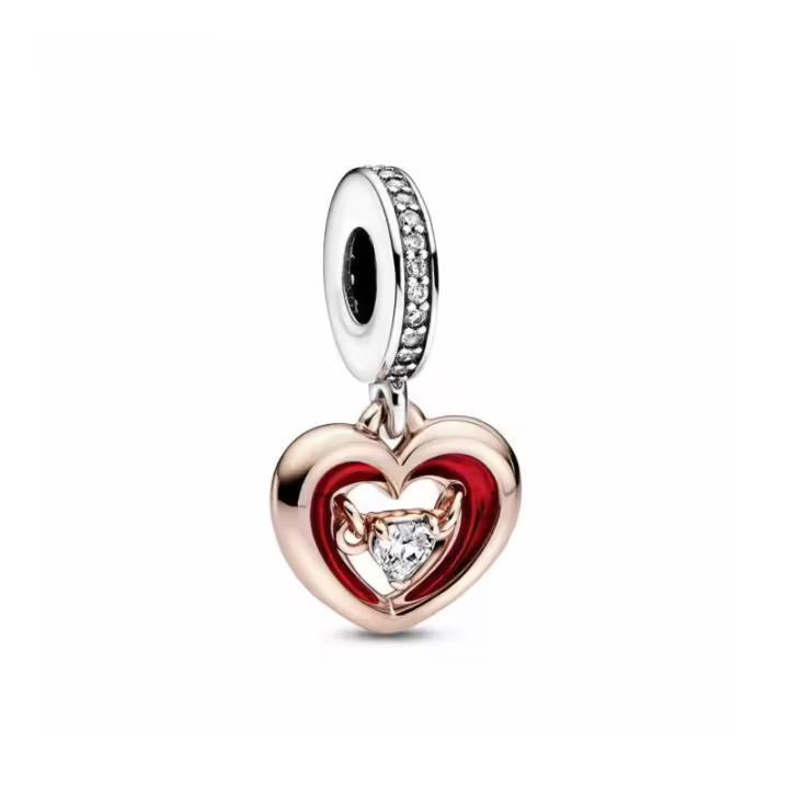 Charm Colgante Corazón Radiante en Dos Tonos Pandora - 782450C01 - 1