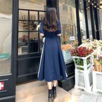 Vestido De Verano Midi Elegante Para Mujer Casual Coreano Dongdaemun Chiffón Vestido A-Line Cuello V Manga Corta Pullover - details 9