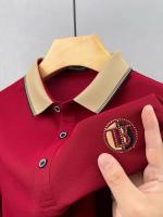 Camisa Polo De Verano Para Hombre Con Encaje Y Manga Corta De Seda Helada Transpirable Moda Casual Brecha De Negocios - details 11