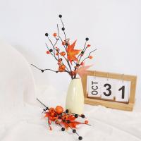 Plantas Artificiales De Calabaza Y Hojas De Maple Para Decoración De Halloween Arreglo Floral Para Sala De Estar Festivales Y Fotografía De Props - details 3