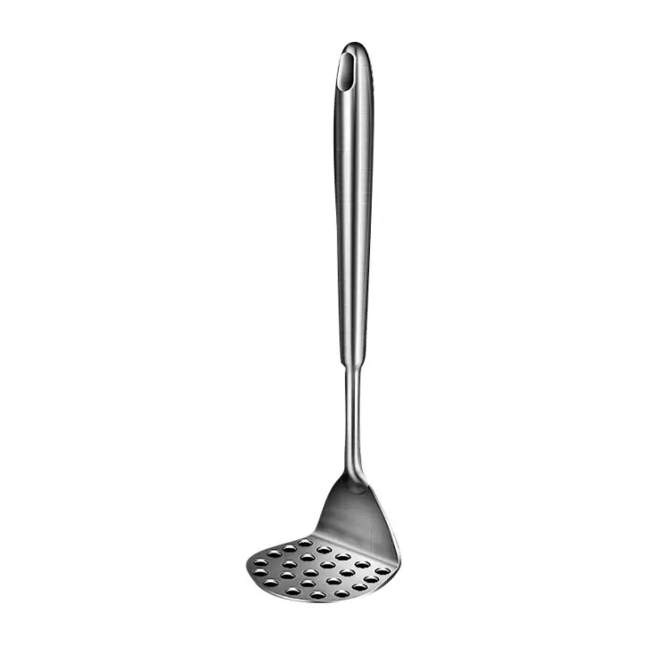 Machacador de aguacate pequeño de acero inoxidable, machacador manual de papas, herramienta de cocina para aguacates, papas, frijoles y verduras, machacador de metal de 8.7 pulgadas, apto para lavavajillas. - 1