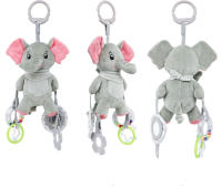 Colgante mordedor de oso elefante de dibujos animados para bebé llamado colgante de cascabel - details 3