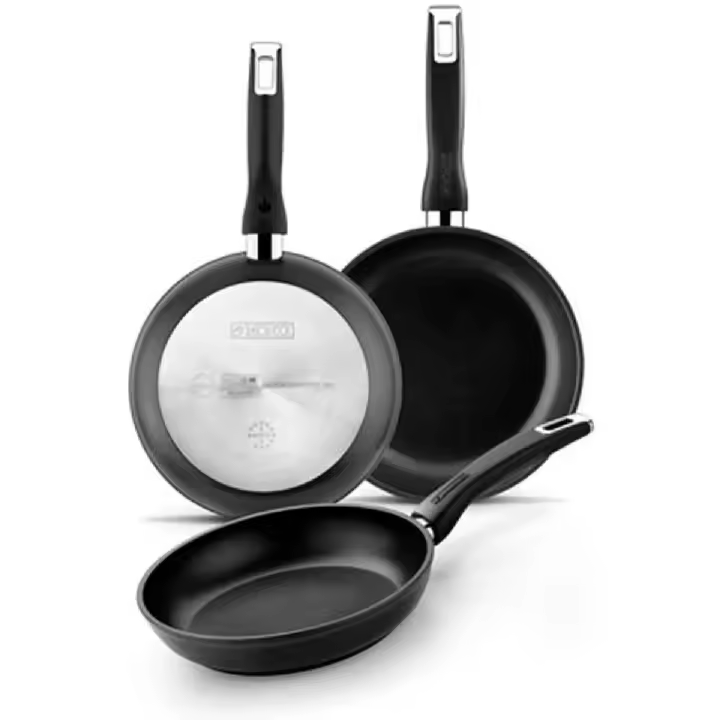 Monix Única - Set 3 Sartenes, Lote 18, 22 y 26 cm, Antiadherentes Aluminio Forjado Libre de PFOA, Cocina de Gas, Vitro, Inducción - 1