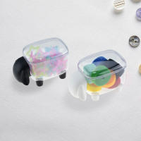 Caja De Almacenamiento Para Bastoncillos De Cotonete De Oveja Creativa Miniatura De Plástico Caja De Maquillaje Para El Hogar Resistente Al Polvo Para La Mesita De Trabajo - details 1