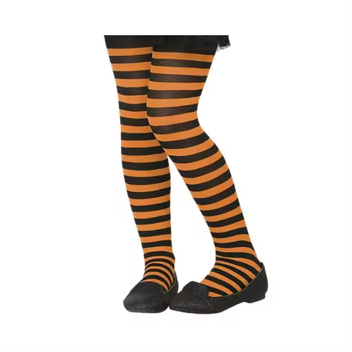 Medias a Rayas Naranja Niño/Niña Halloween - 59296 - 8-12 años (130-145cm) - 1