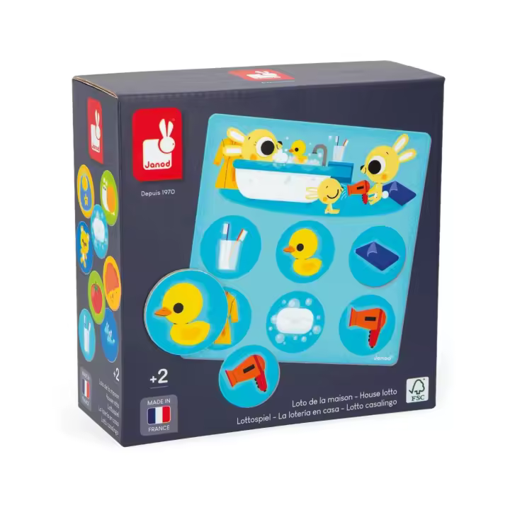 Juego de Memoria y Asociación - Mi primer Juego de Lotería La Casa - Janod 02620 - 1