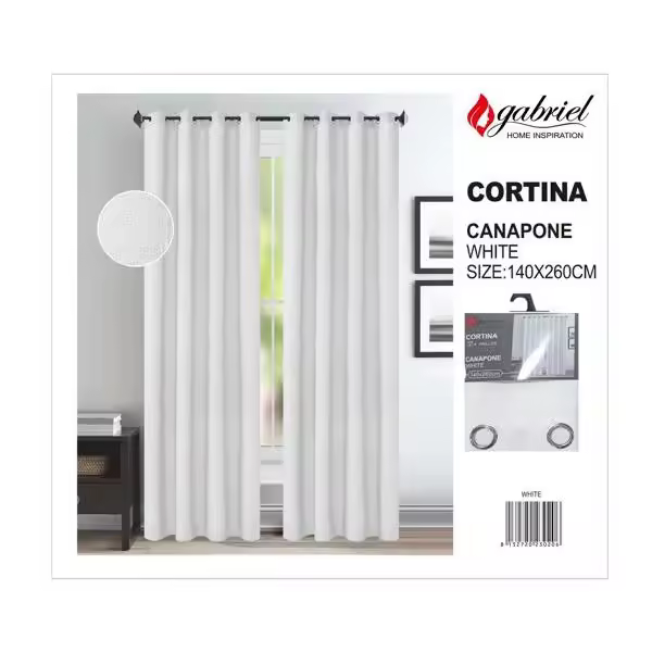 CORTINA OPACA DE 140X260CM CON 8 ANILLAS - 1