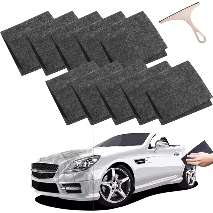 Breathe Green Nano Sparkle Cloth, Nano Sparkle Cloth Eliminador de rayones para el automóvil, Nano Sparkle Cloth, Nano paño multiusos para restaurar la pintura del automóvil (10 piezas, 4 pulgadas * 8 pulgadas) - 1