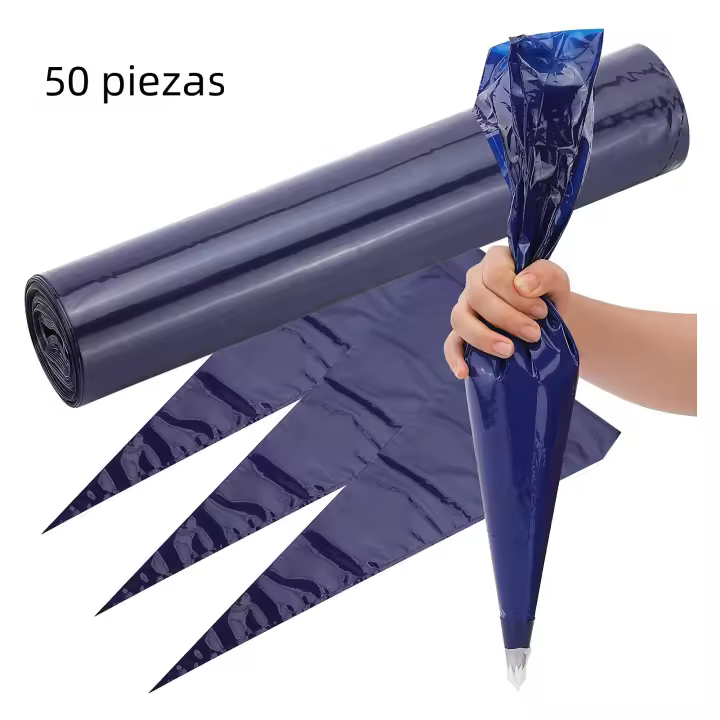 50pcs Bolsas De Pastelería Desechables Extra Grandes 21 Pulgadas Para Decoración De Pasteles Crema Y Enchufe De Postres Herramientas De Hornear - 1