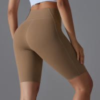 SSITO Pantalones cortos con bolsillos para Gimnasio y Yoga, pantalones cortos de secado rápido para trotar, entrenamiento de Cycling activo, Pantone cortos de Gimnasio para entrenamiento, Fitness, High Belt - details 15