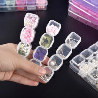 Caja De Almacenamiento Ajustable De Plástico Con Etiquetas Para Joyería Arte De Uñas Y Accesorios De Pintura Diamante Caja De Contenedor Con Ganchos De 28 - details 3