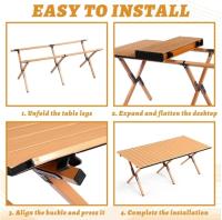 S7 STAR S7 STAR  Mesa Plegable Portátil Camping, Mesa Acampar de Aluminio Ligera Varios Tamaños, Mesa Transporte con Bolsa para Senderismo, Mesa Jardín Resistente al Aire Libre, Pesca, Picnic, Barbacoa, Actividades,Patio, Fiesta - details 3