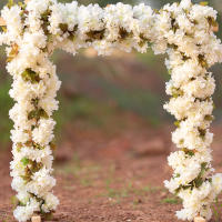 Vine Artificial De Cerezo De 230CM Decoración De Flores Sintéticas Para Casa Balcón Jardín Arco De Boda Accesorios De Adorno De Plantas - details 6