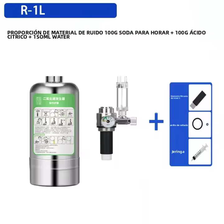 Kit De Generador De CO2 Para Acuario ZRDR Sistema De Generación De Dióxido De Carbono Para Tanque De Peces Y Plantas Acuáticas Material De Acero Inoxidable Y Aluminio - 1