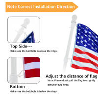 Kit De Pabellón Ajustable 5/8.5 Pies Acero Inoxidable Soporte De Bandera Para Jardín Casa Porche Residencial Montaje En Pared - details 1