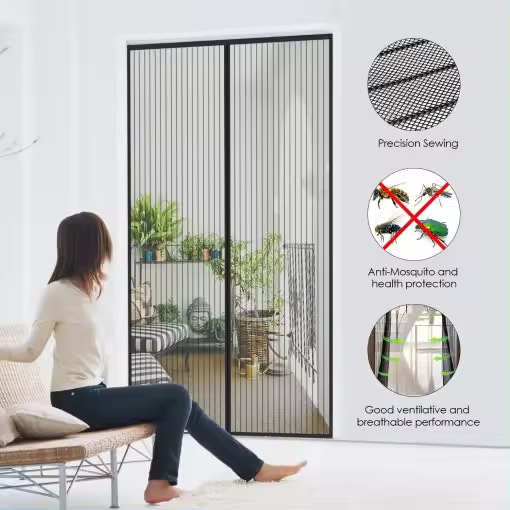Cortina Magnética Anti Mosquitos 210x100cm - Cierre Automático - 1
