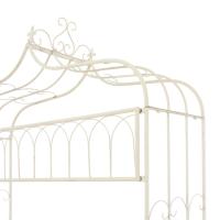 vidaXL Banco de jardín metal blanco envejecido 122 cm - details 3