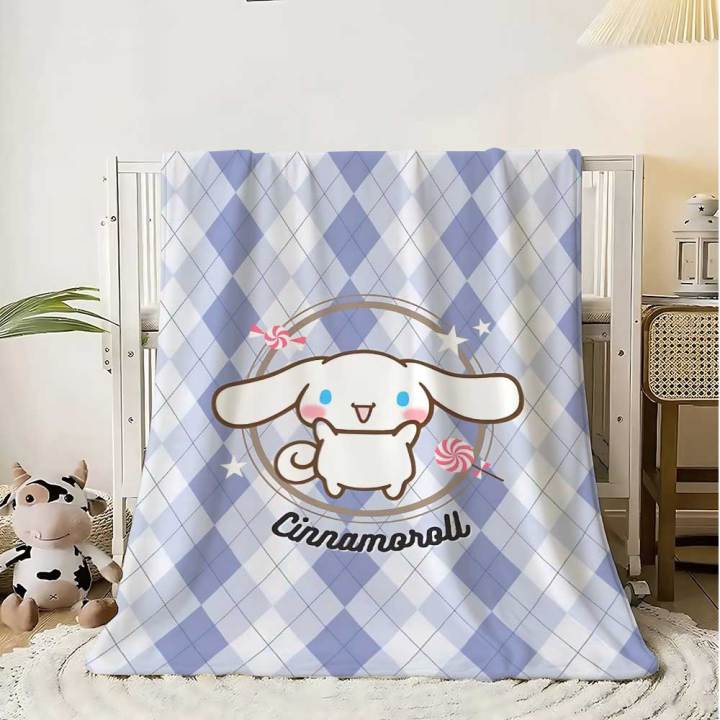 Manta De Tela De Coral Kawaii Cinnamoroll Tamaño Reina Suave Y Fluffy Para Interior De Hogar Edredón De Sofa Moderno Para Picnic