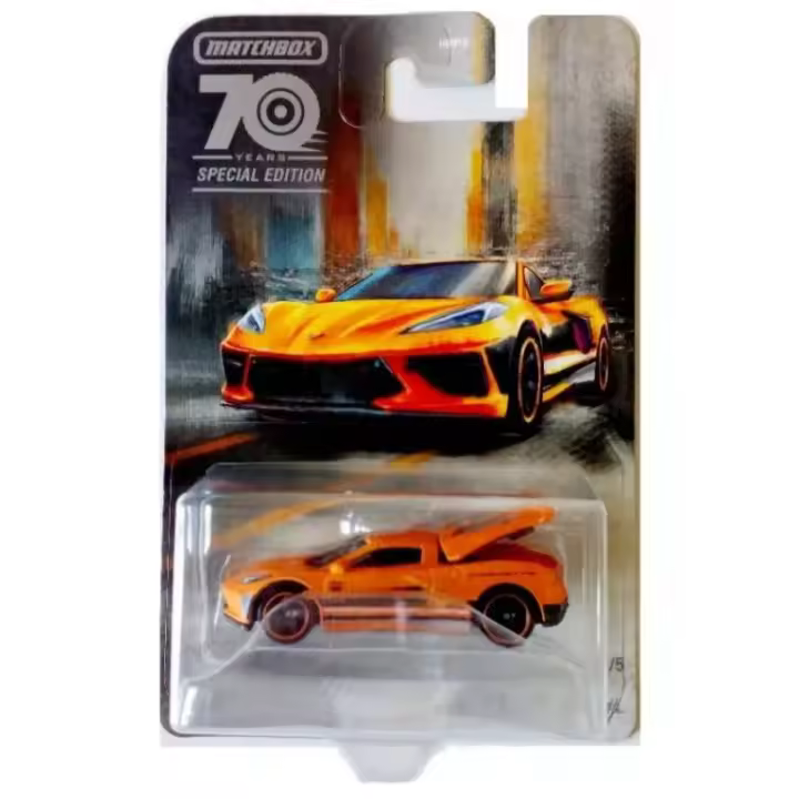 MATCHBOX - Chevy Corvette 2020  - Edición Especial 70 Aniversario  -  Es una gran adquisición para cualquier colección de coches de fundición - Recomendado para mayores de 3 años - 1