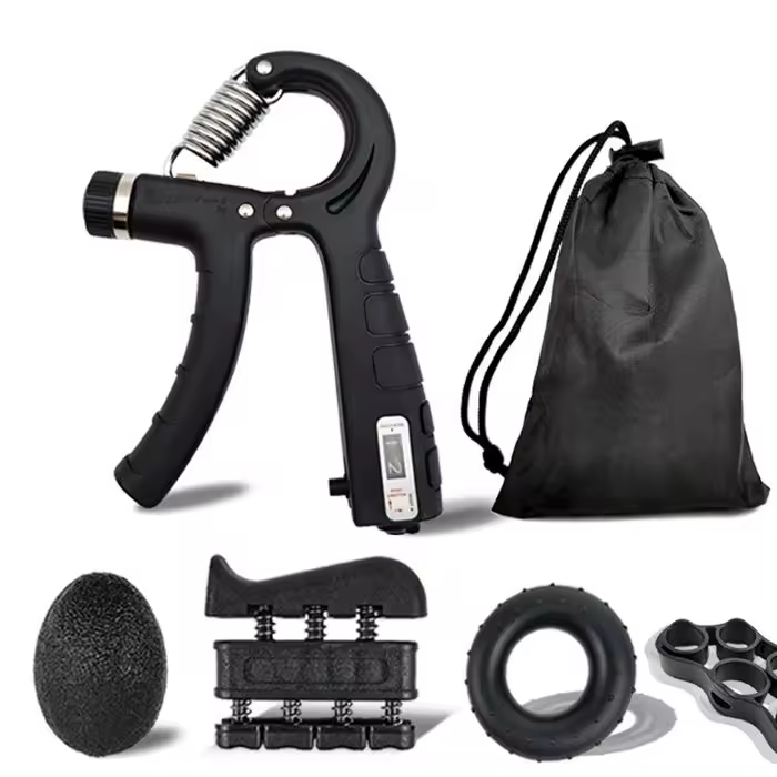 Kit de entrenamiento de fuerza de agarre 5, entrenamiento de fuerza de antebrazo, fortaleza de mano 5-60 kg - 1