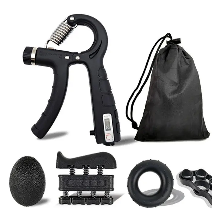 Kit de entrenamiento de fuerza de agarre 5, entrenamiento de fuerza de antebrazo, fortaleza de mano 5-60 kg - 1
