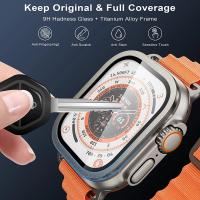 Protector De Pantalla De Vidrio Templado Para Apple Watch Ultra 49mm Anti-Arañazos HD Con Bumper Metálico Cubierta Completa Para Reloj IWatch Ultra 49mm - details 4
