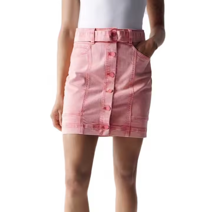Salsa Jeans Falda Corta Glamour Rosa - 1