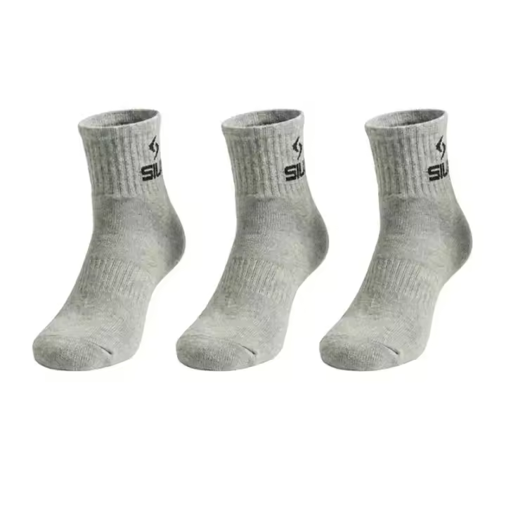Calcetines Siux Basic 26 Caña Media Gris 3 Pares - 1