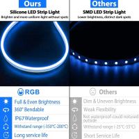 Lámpara De Neón LED Flexible De Silicona RGB Tirada De Luces Teléfono Neón LED Decorativo Con Control Remoto Y USB 5V SMD 3535 108Leds/M Impermeable Para Decoración Del Hogar - details 2