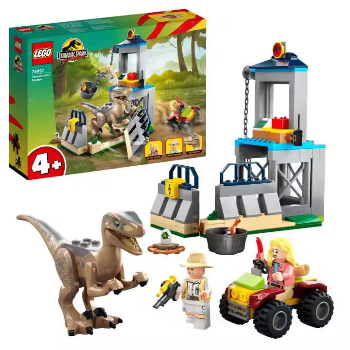 LEGO Jurassic World 76957 Huida del Velocirraptor edad a partir de 4+ numero de piezas 137 23L76957 - 1