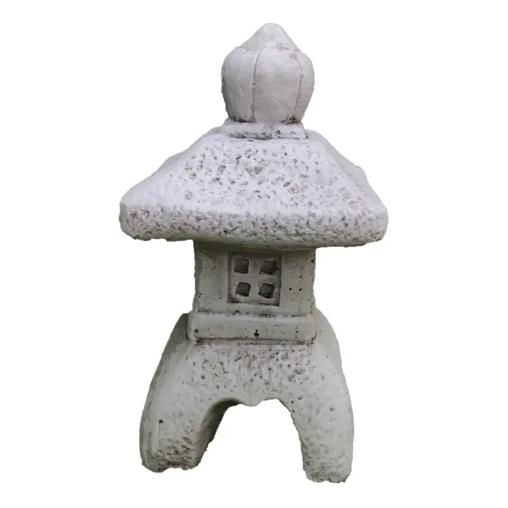 Farol Pagoda Oriental de Hormigón-Piedra 36cm. 1 Altura - Marca AnaParra - 1