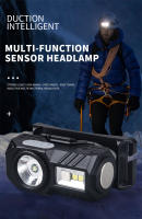 Mini Linterna Frontal LED Super Brillante Recargable USB C Portátil Para Camping Y Pesca Luz De Cabecera Inducción IPX4 Impermeable - details 0