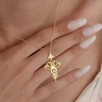 Collar Lemegeton Lotus Flower Yoga Simbolo Unalome Buddhism Charms Amuleto Joyería Inoxidable Para Mujer Regalo De Moda - details 5