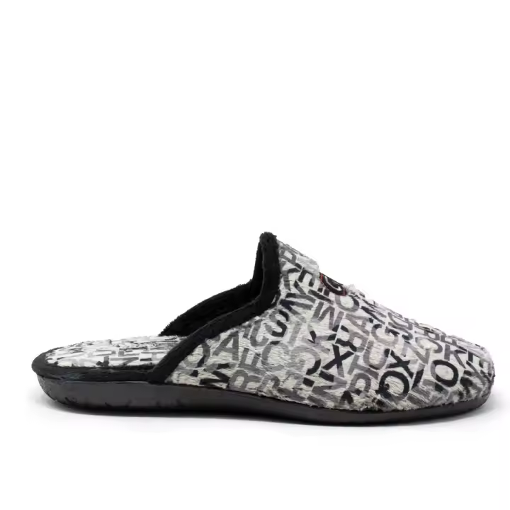 Zapatillas de estar por casa hombre CABRERA 9625/23 CHINELA LETRAS NEGRO 30101 23I - 1