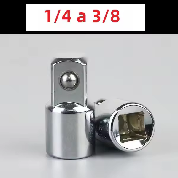 Juego De Convertidores De Soporte Adaptador Interchangeable 1/2 Grande 3/8 Medio 1/4 Pequeño Para Llaves De Fijación De Herramientas De Acero Cr-V - 1