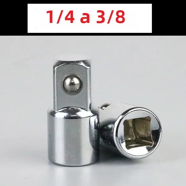 Juego De Convertidores De Soporte Adaptador Interchangeable 1/2 Grande 3/8 Medio 1/4 Pequeño Para Llaves De Fijación De Herramientas De Acero Cr-V - 1