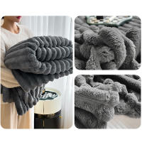Manta Gruesa De Color Sólido Con Rayas Anchas Manta Suave Y Cálida Para Sofa Y Cama Cubierta De Tela Decorativa Para Dormitorio En Casa Estilo Geométrico - details 27