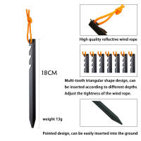 20 Pcs Palos De Tela De Camping Ligeros Y Ajustables De Aluminio 18cm Herramientas Esenciales Para Tienda De Acampar - details 0