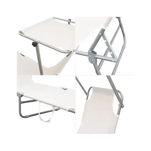 Mediawavestore Tumbona Plegable con Respaldo Ajustable y Toldo en Varios Colores - Ideal para Relajarse Al Sol - 1