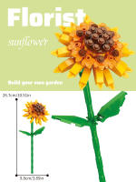 Bloques De Construcción Para Niñas Y Niños Series De Ramas De Flores Coloridas Adornos Para Escritorio De Hogar Juguetes Educativos De Artesanía Con Micro Bloques De Plástico ABS - details 6