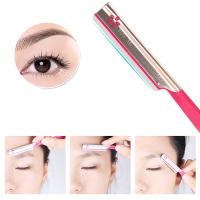 Kit De 5 Piezas De Afeitadora Para Cejas Cortadora De Pelo Facial Epilador De Cejas Herramientas De Maquillaje ABS Acero Inoxidable - details 7
