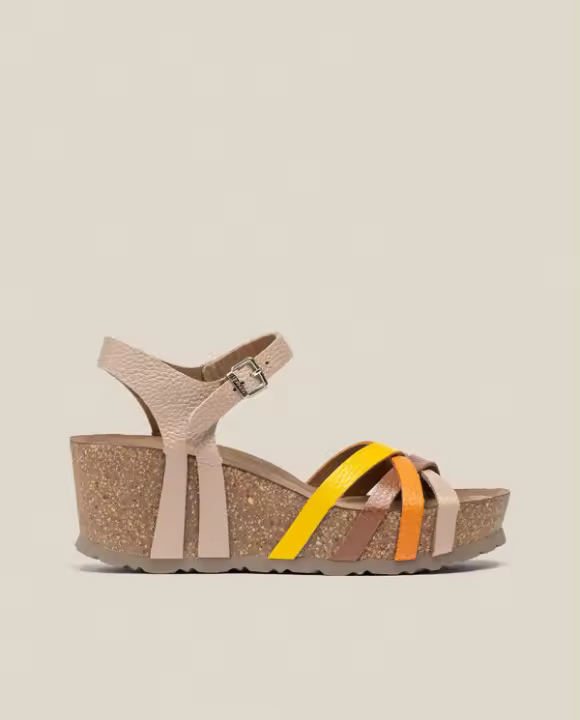 YOKONO Sandalia cuña Bari 302 beige - 1