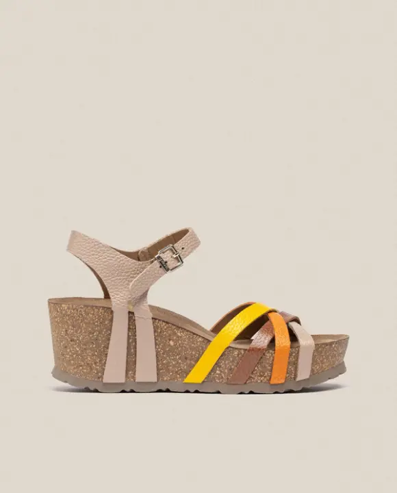 YOKONO Sandalia cuña Bari 302 beige - 1