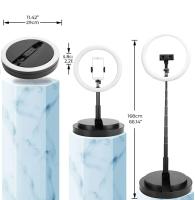 Aro De Luz con Tripode Plegable, Anillo De Luz LED 11.4'' para Movil con 3 Efectos de Iluminación y 10 Brillo Ajustable, Se Pueden Usar para Disparos TikTok/Twich Live etc. - details 1
