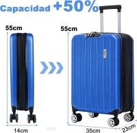Artree | Maletas ABS extensible de cabina  55 X 35 X 23 cm, Equipaje de mano, Maletas pequeñas 10 kg  Rígida de Polipropileno con 4 Ruedas Dobles 360° y Cierre de seguridad, Maletas cabina avión para niño y adulto - details 0